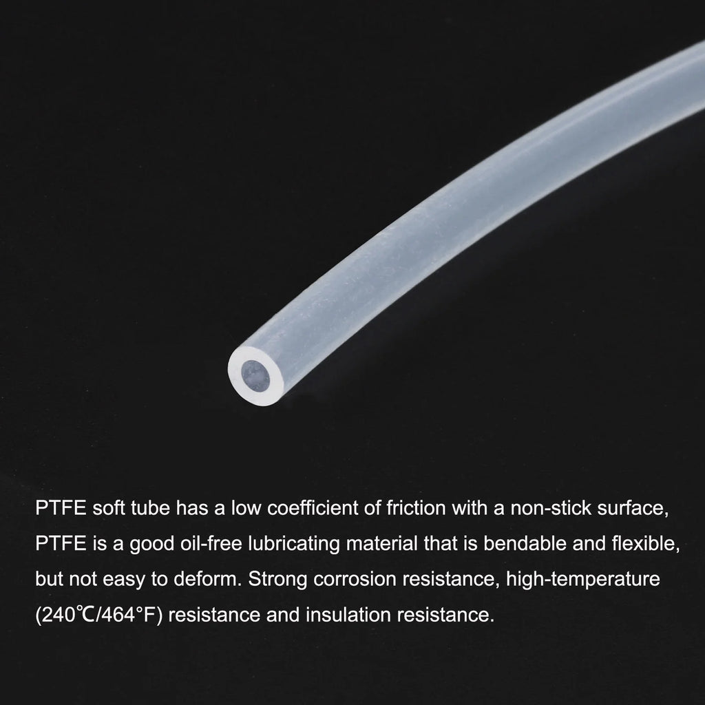 Clear 3D Printer PTFE Tubing Hose, 16.4ft, 3mm ID 6mm OD Z421090