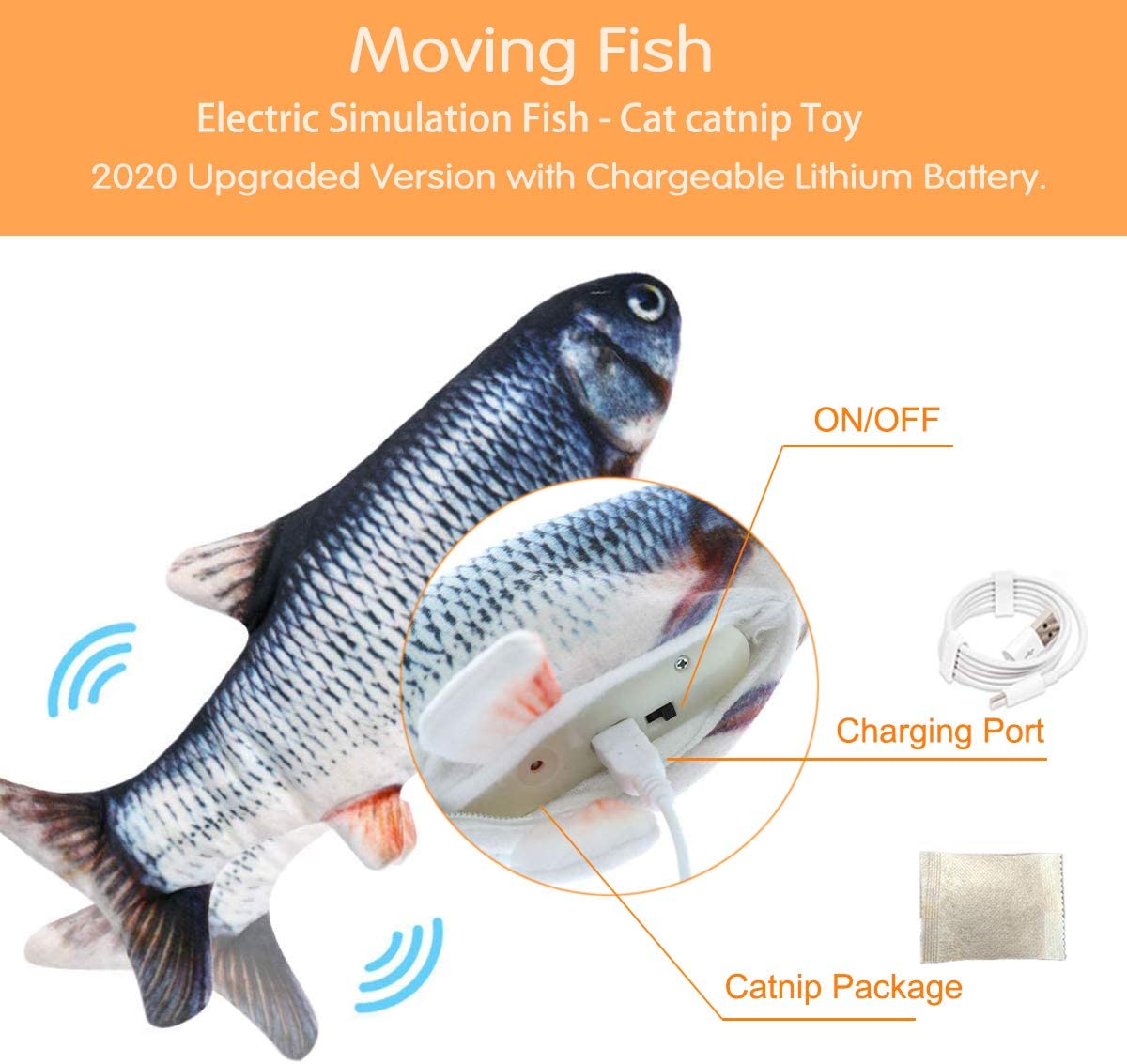 Electric Flopping Fish Cat Toy K616