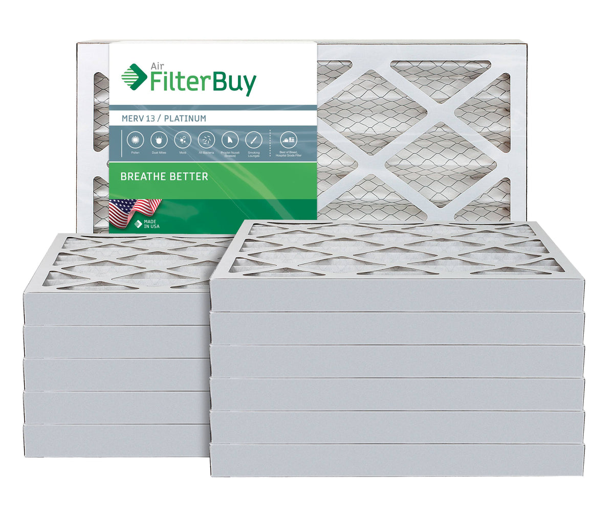 12x25x2 Pleated AC Furnace Air Filter, Pack of 12 I866526
