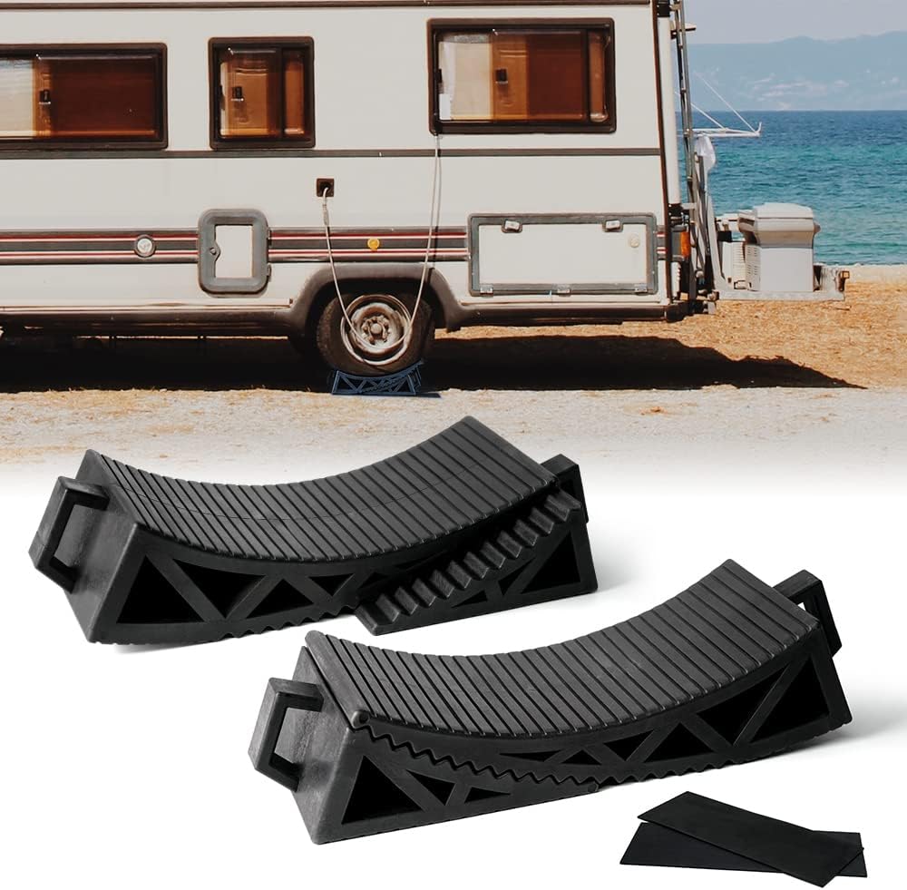 RV Leveling System Kit Up to 66,000 lbs, 2PCS with Anti-Slip Mats N8130