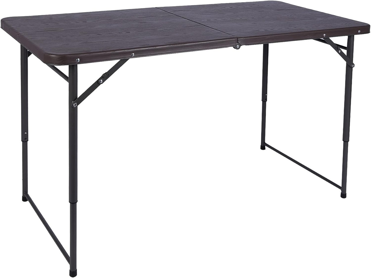 34 Folding Card Table Square with Resin Top, Brown W979