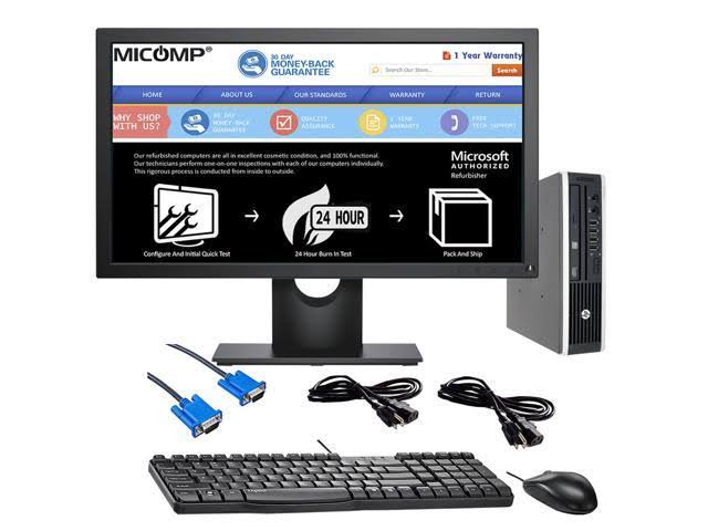 Desktop Computer PC Core i5-3470S, 4GB Ram, 500GB SSD Hdd, DVD-Rom, Windows 10 Home, 24 inch LCD Monitor, Wifi T307