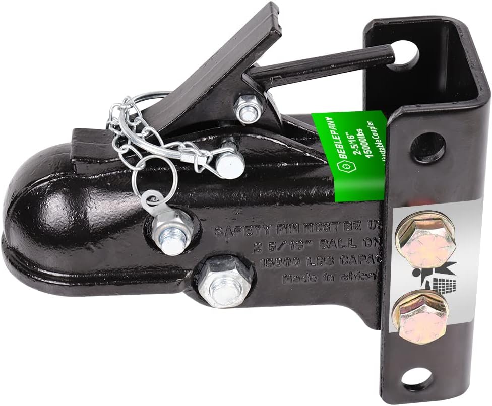 Adjustable Cast Trailer Coupler 15000lbs with Channel and Fasteners O57018