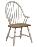 Windsor Dining Chair with Arms Distressed Light Gray L82545