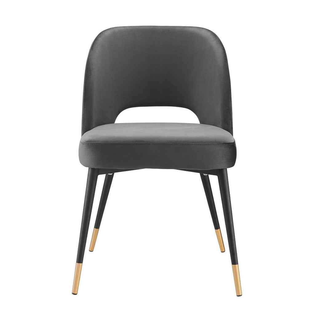 Navy Performance Velvet Dining Side Chair L142314