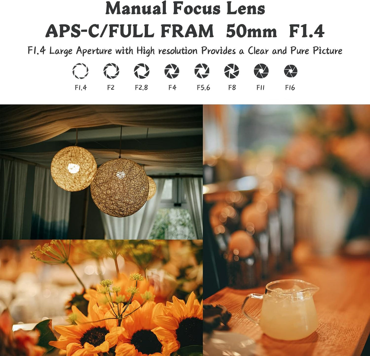 50mm F1.4 Full Frame Manual Tilt Lens for L-Mount Mirrorless Camera N842179