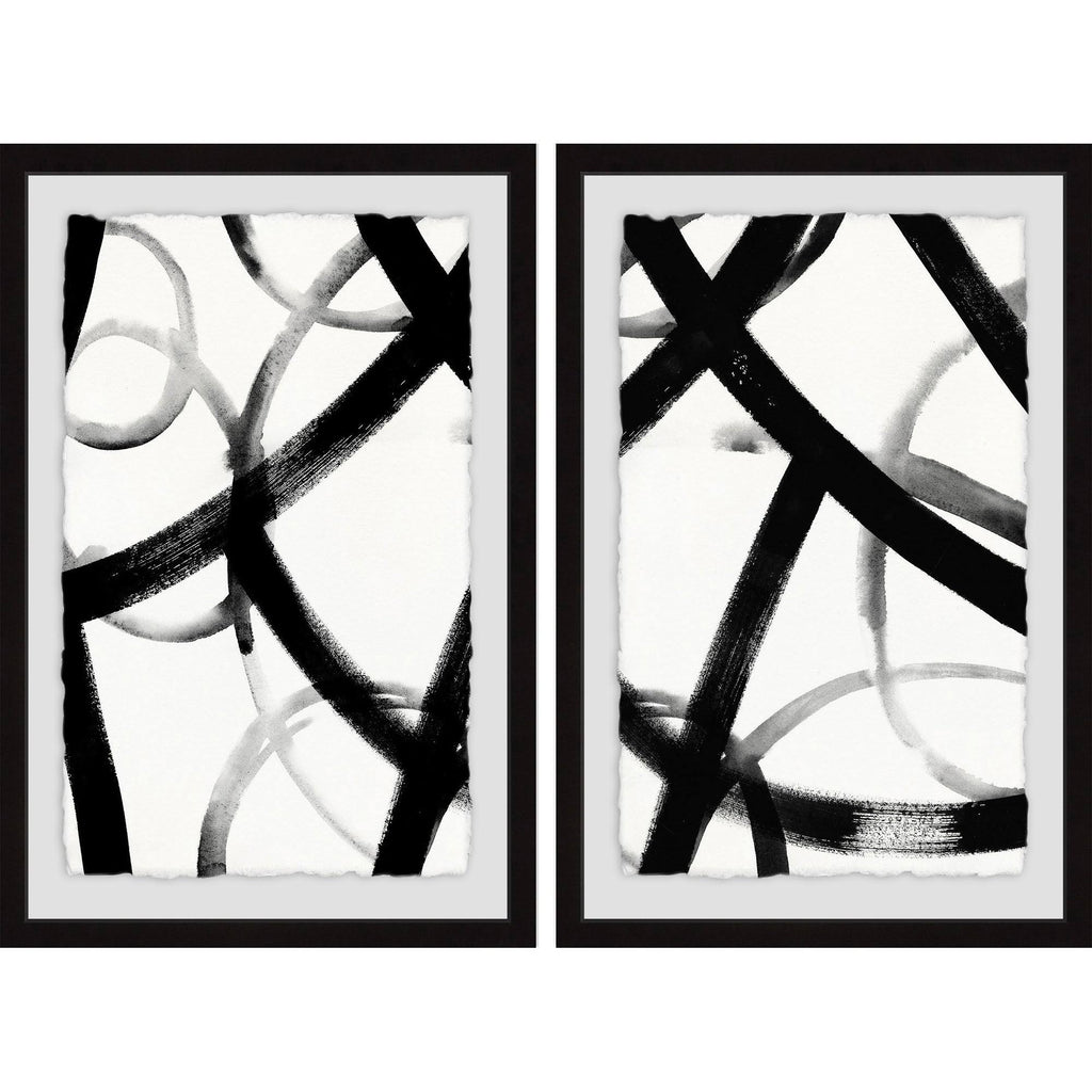 Monochrome Ripple Diptych, 18 inch x 24 inch O1540