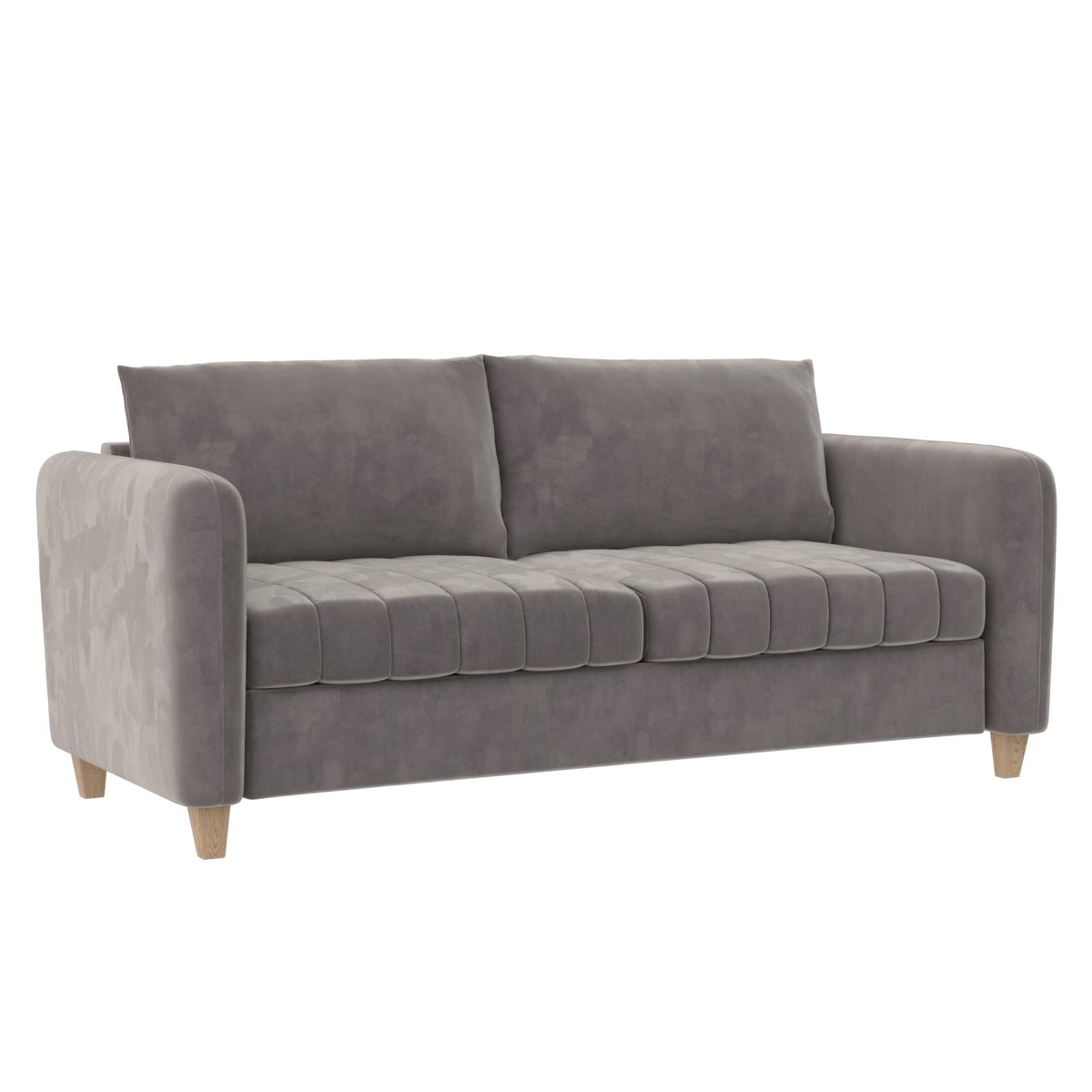 Light Gray Velvet Tufted Sofa P31582