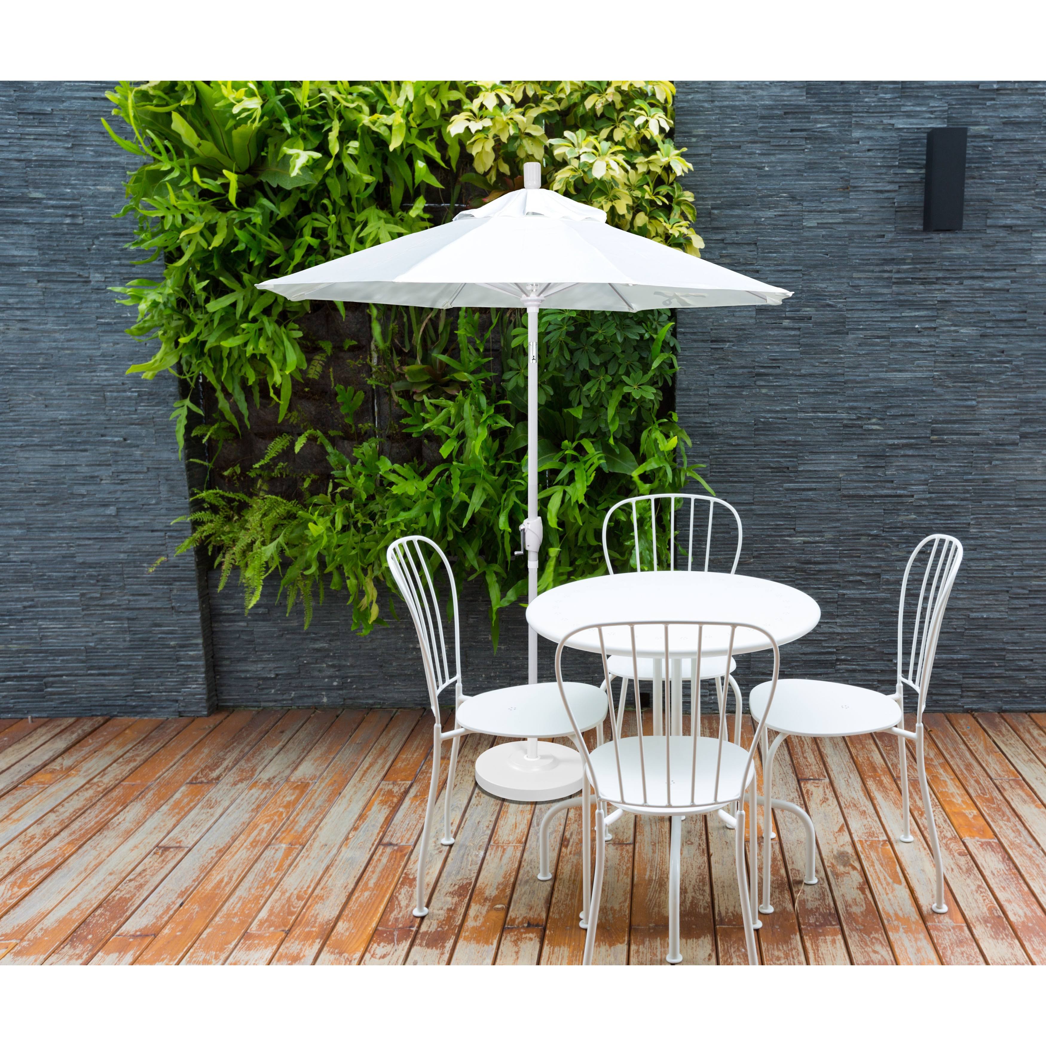 7.5 ft. Matte White Aluminum Patio Umbrella H7773