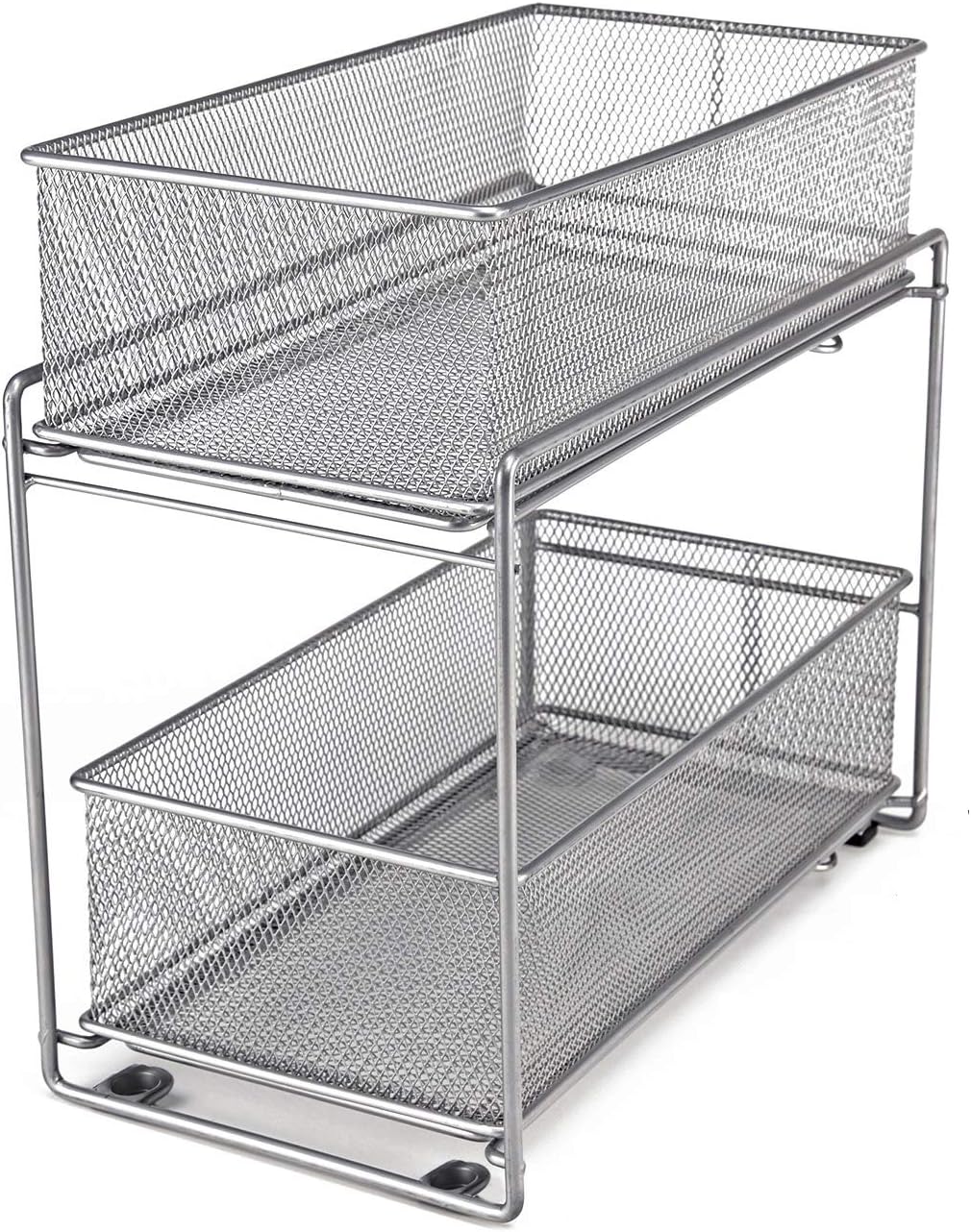 Stackable Cabinet Organizer Pull Out Drawer, 2 Tier Q550
