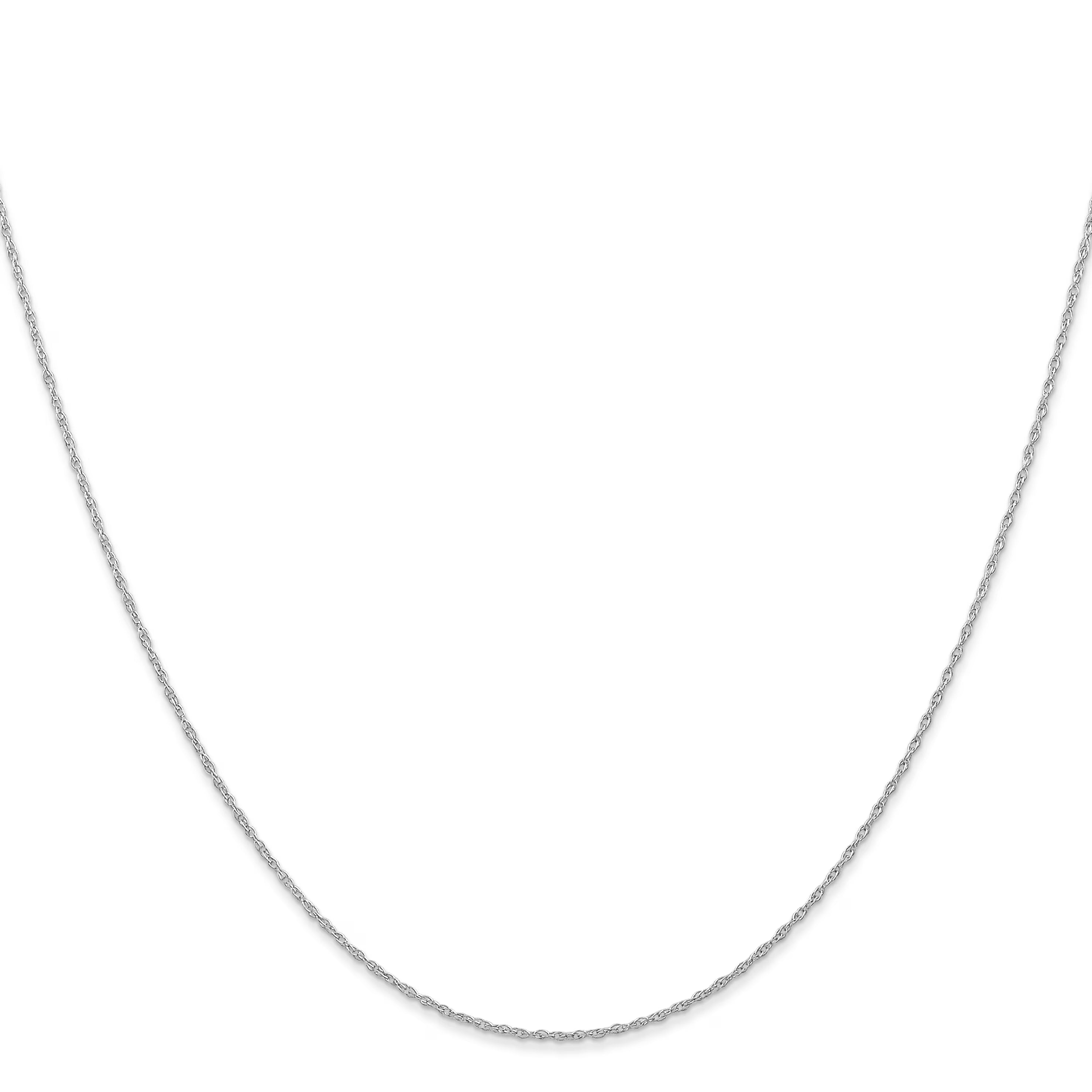 14K White Gold Cable Chain Necklace 24 Inches O710