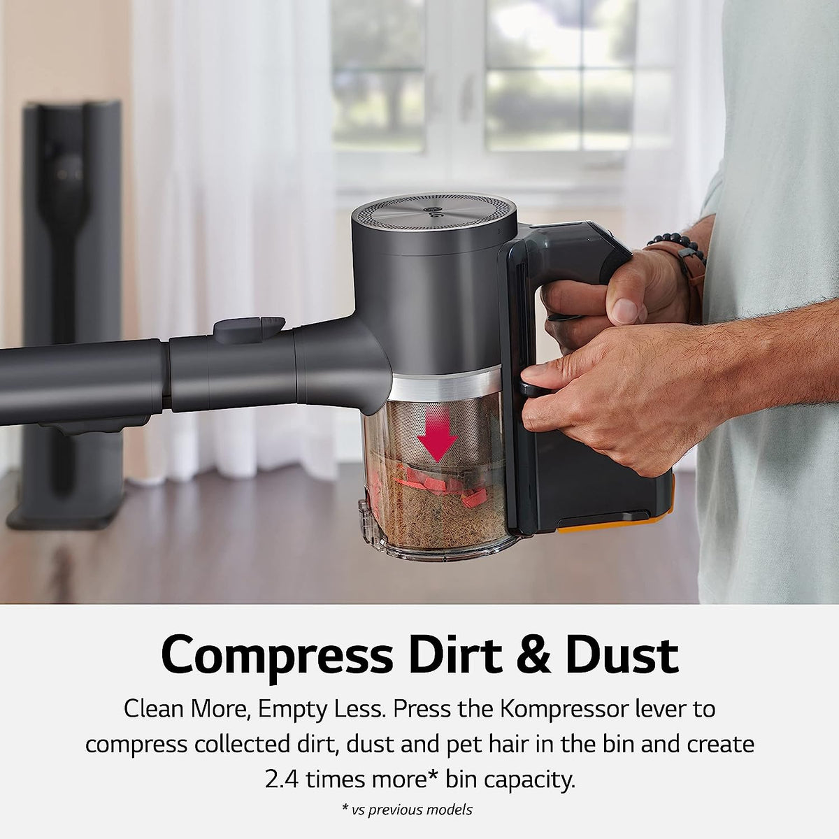 Iron Grey Cordless Stick Vacuum Cleaner with Auto Empty S804102