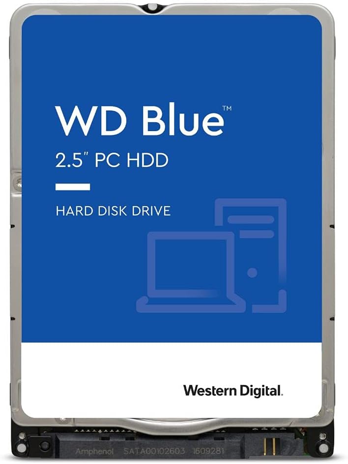 2TB WD Blue Mobile Hard Drive HDD, 5400 RPM, SATA 6 Gb/s, 128 MB Cache, 2.5", Pack of 2 H5658