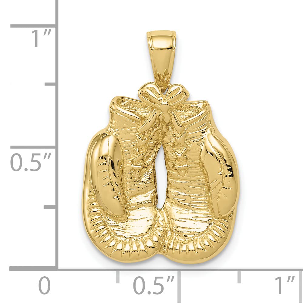 10K Yellow Gold Boxing Gloves Pendant F174530