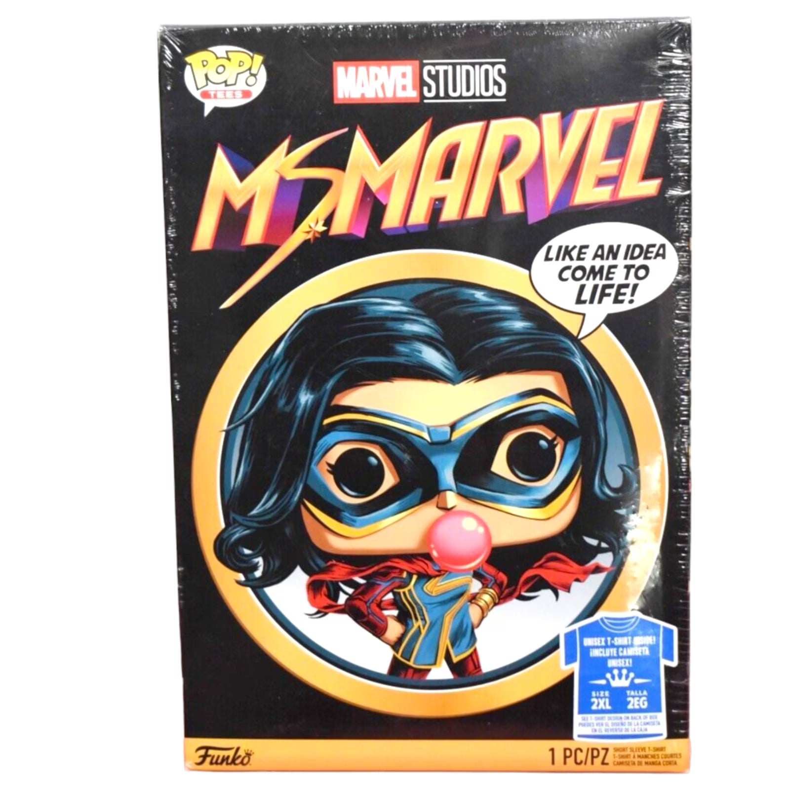 Ms. Marvel Black T-Shirt Boxed, 2XL E655