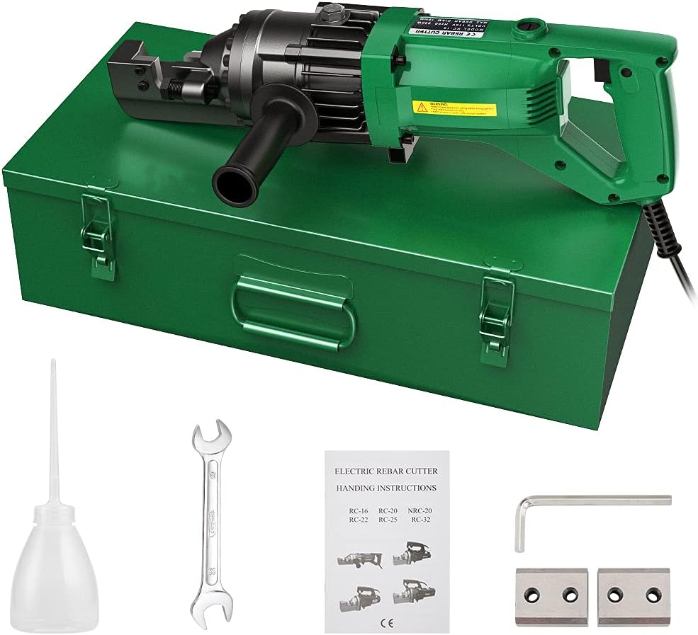 900W Electric Hydraulic Rebar Cutter, 5/8 Inch, Portable, Replaceable Blades L13747