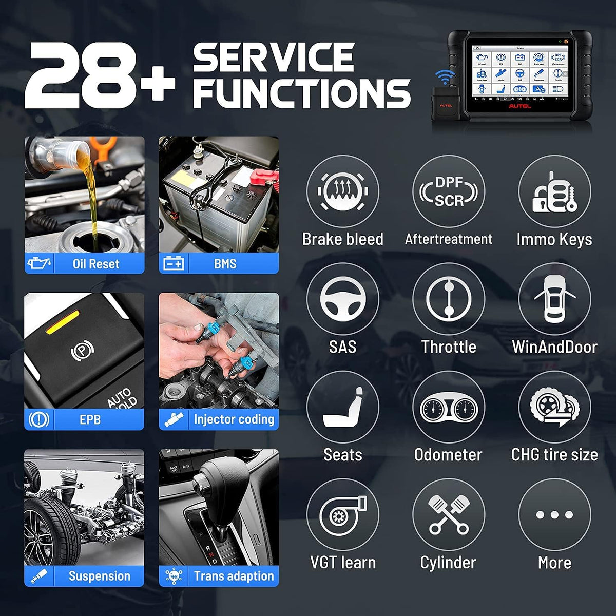 TPMS Programming Scanner with 8pcs 315MHz MX-Sensors A273