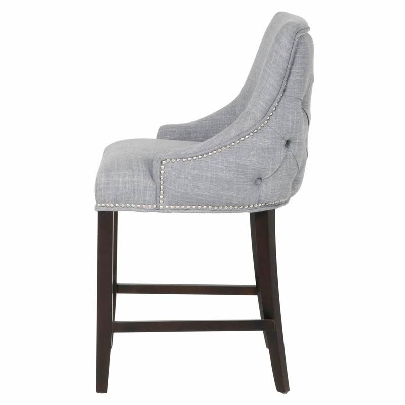 26x22 Counter Stool in Smoke Gray and Espresso E205