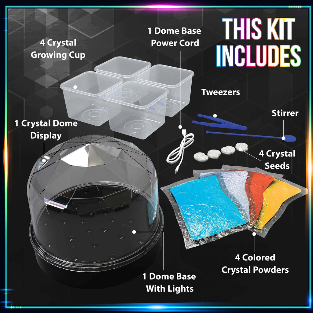 Crystal Growing Science Set with Light Up Display Dome B306