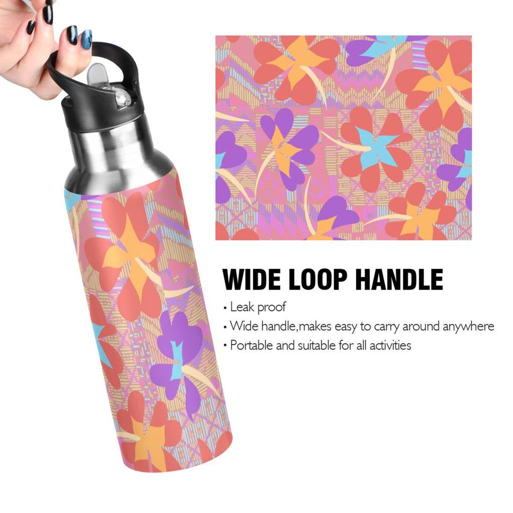 Stainless Steel Insulated Water Bottle with Straw Lid E13409