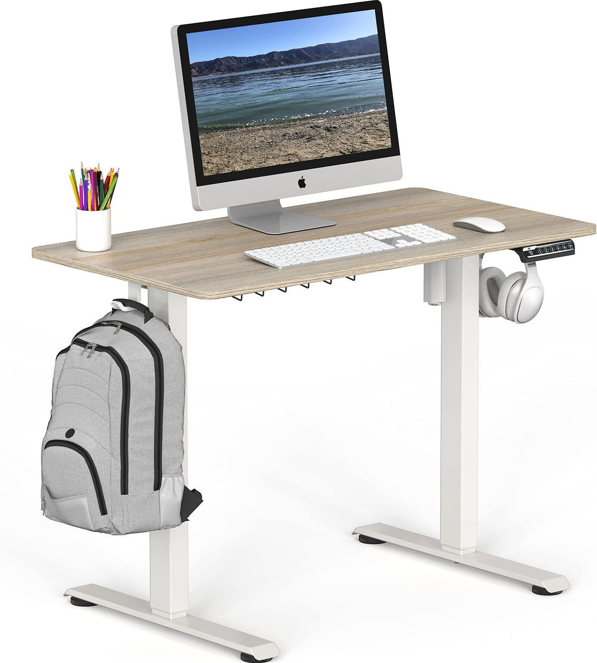 Maple Electric Height Adjustable Desk W8430