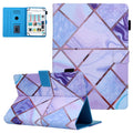10 Inch Tablet Case, Folio Flip PU Leather Stand Case Cover, Purple Marble R8305