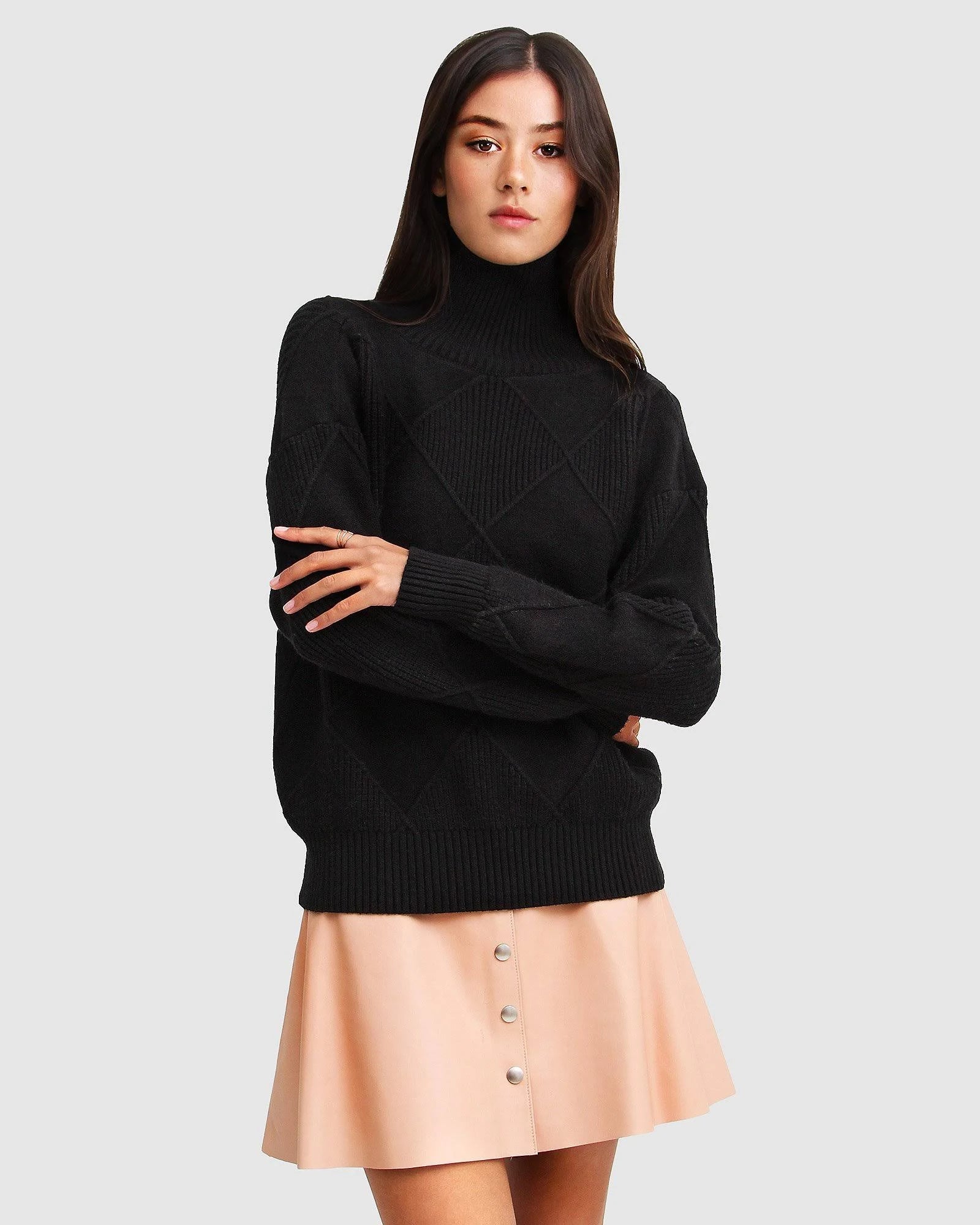 Black Turtleneck Jumper W139193