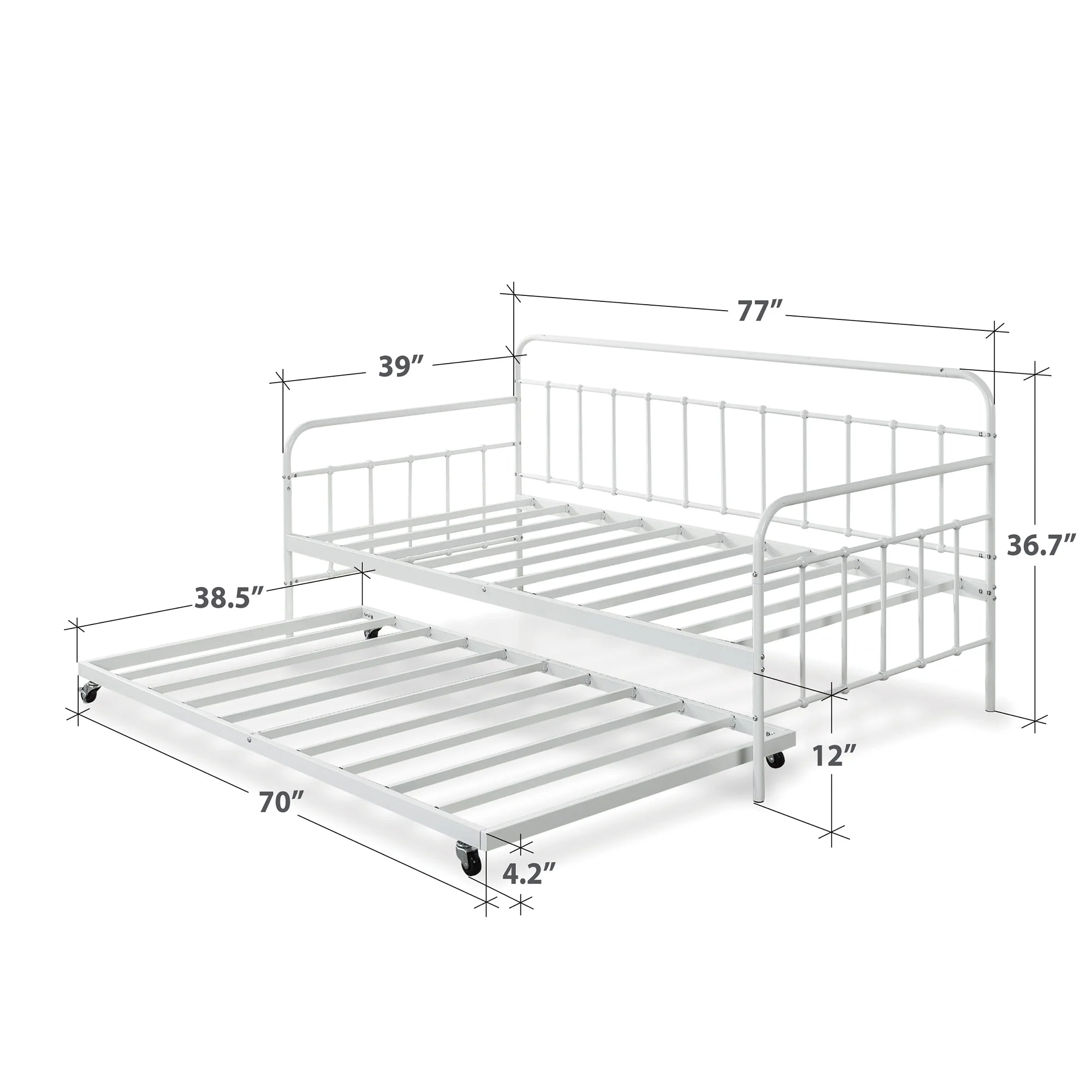 Metal Daybed with Trundle X951
