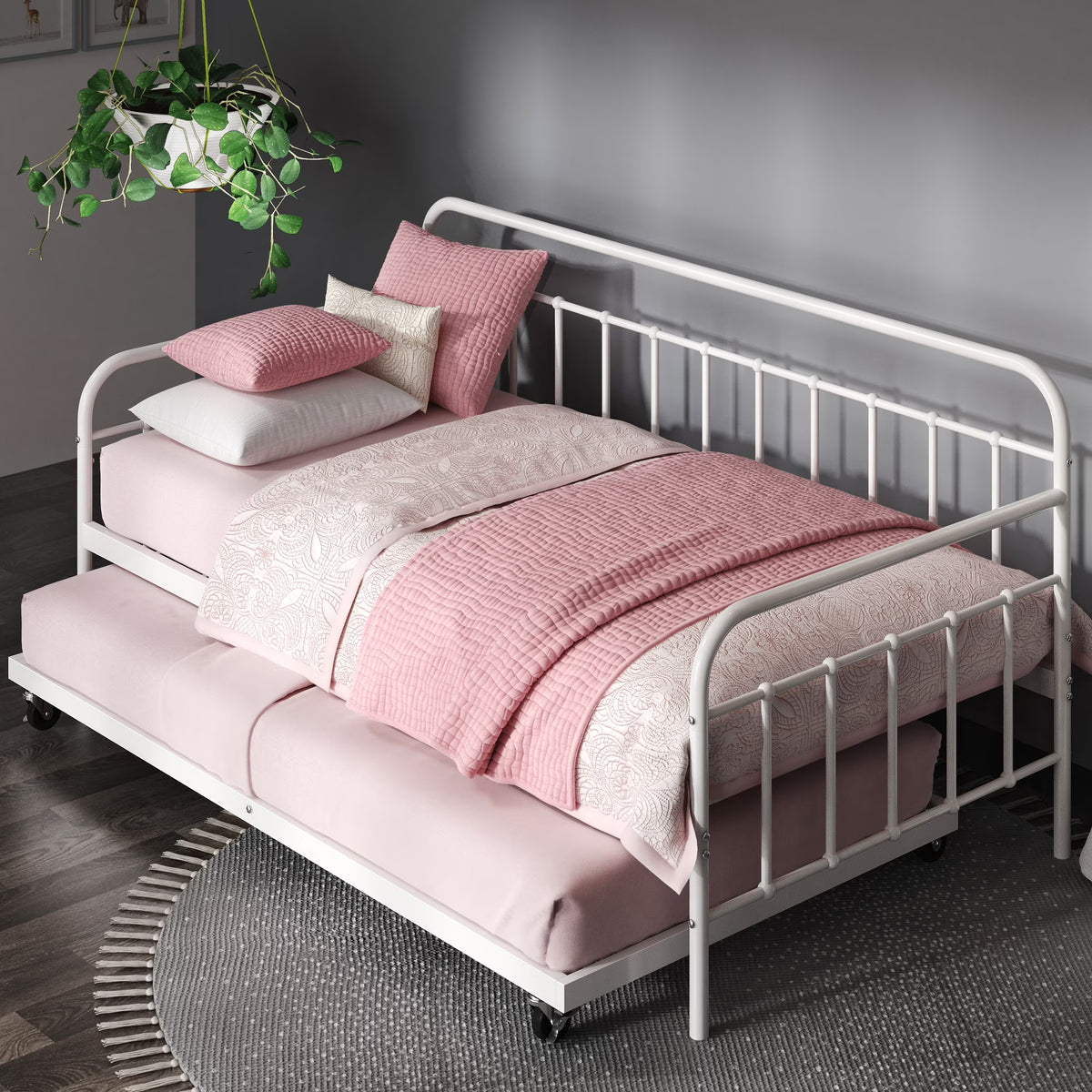 Metal Daybed with Trundle X951