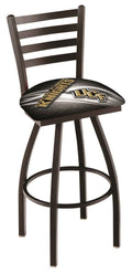 Black Wrinkle Swivel Bar Stool with Ladder N2582