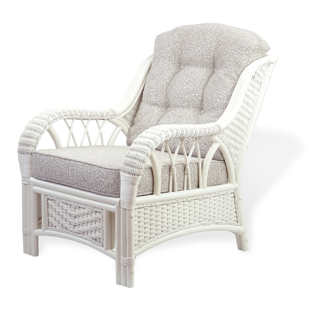White Armchair with Ottoman O153418