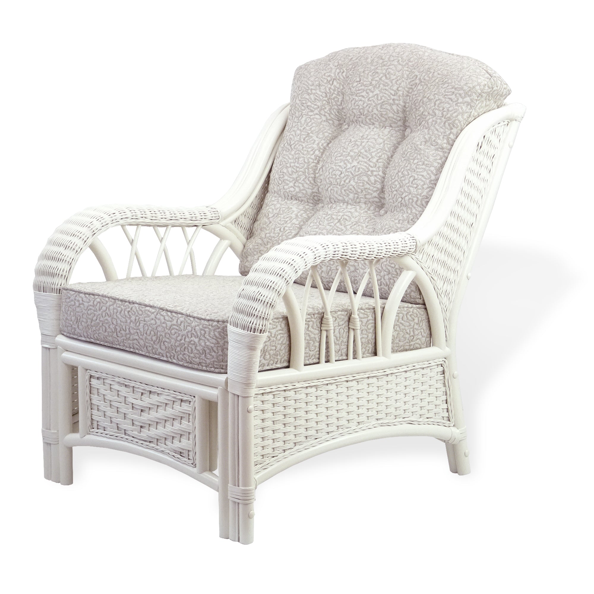White Armchair with Ottoman O153418