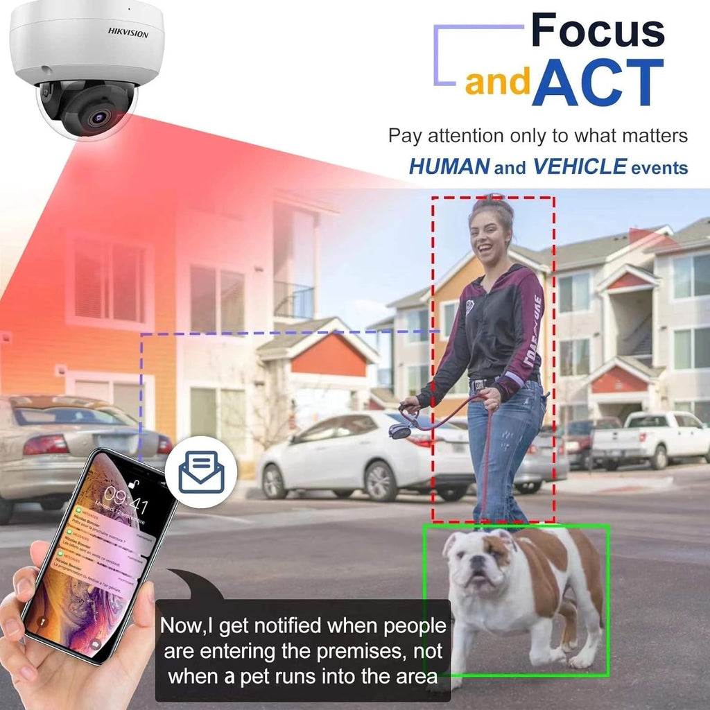 4K Acusense Fixed Dome Network Camera with 2.8mm Lens X3771