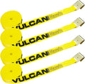 Classic Yellow 2 Inch x 30 Foot Winch Strap with Flat Hook, 4 Pack I332