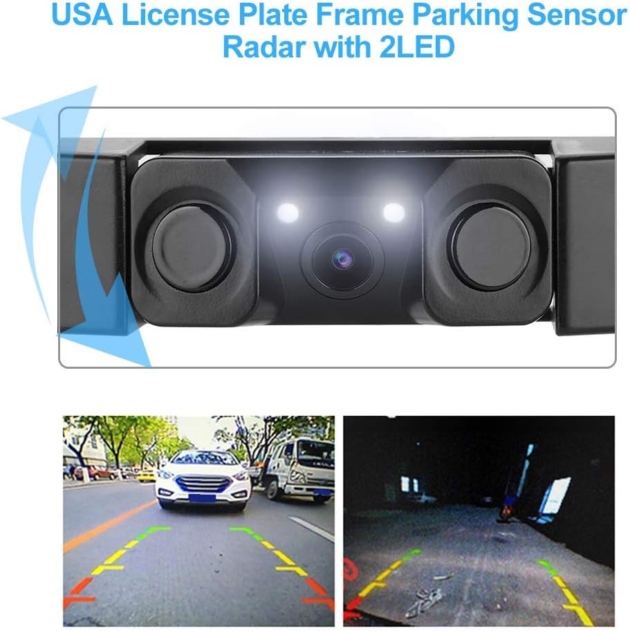License Plate Frame Backup Camera Parking Sensor, IP67 Waterproof, Pack of 2 E50215