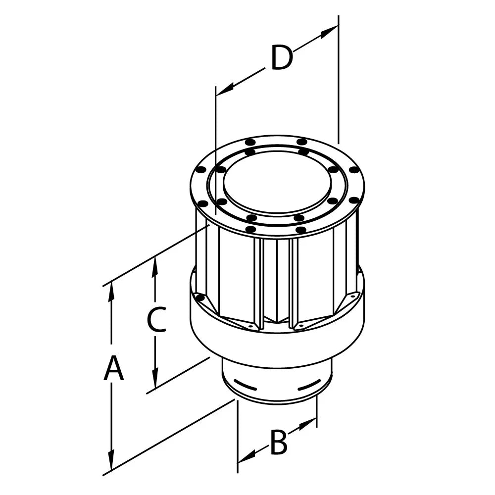 5" Inner Diameter Direct Vent Pipe - Galvanized W757778
