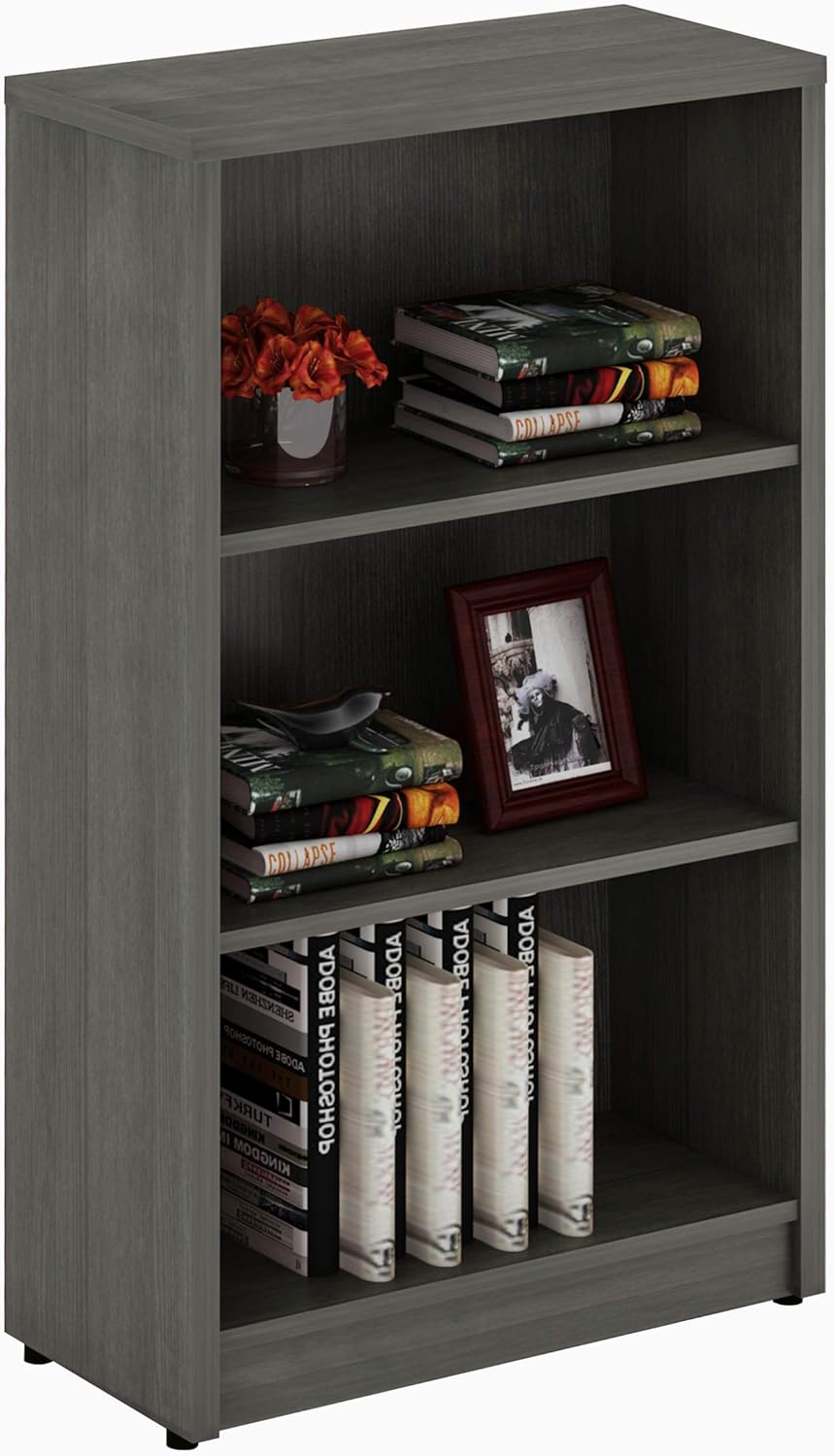 Cherry Wood 3 Shelf Bookcase Z9255