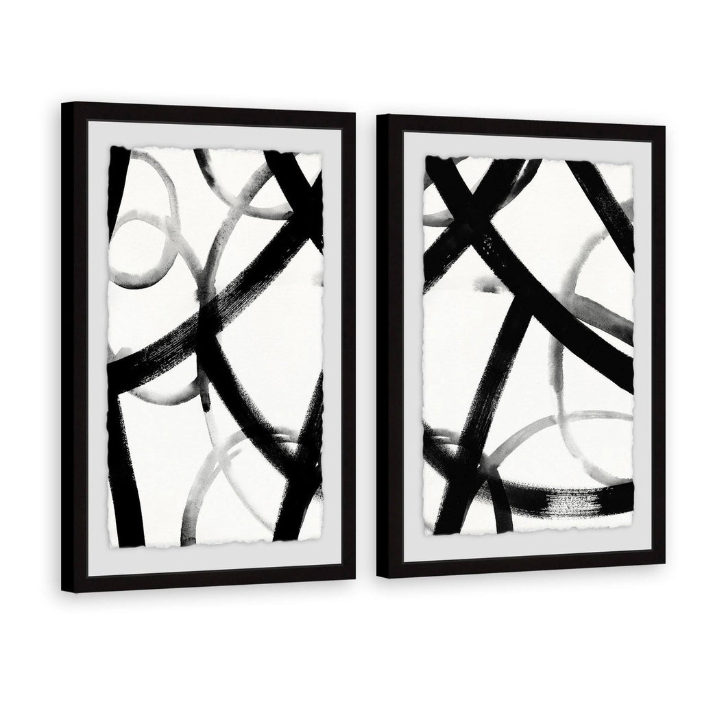 Monochrome Ripple Diptych, 18 inch x 24 inch O1540