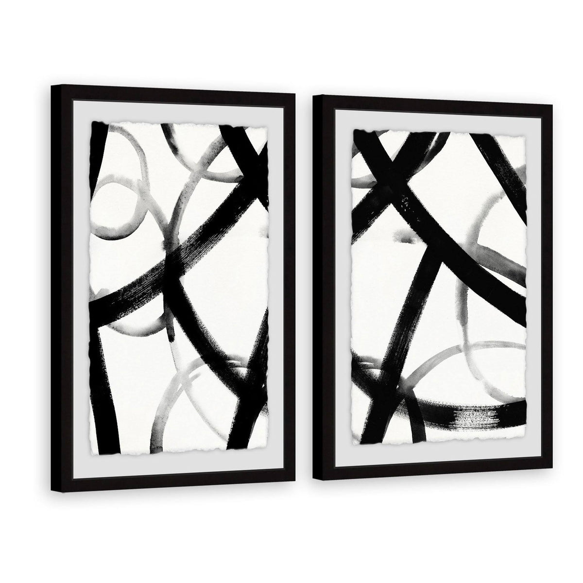 Monochrome Ripple Diptych, 18 inch x 24 inch O1540
