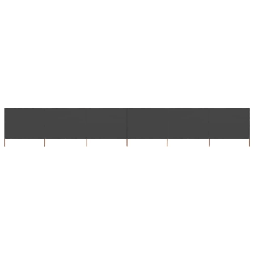 6-Panel Wind Screen Fabric 800X160 cm Anthracite L7626
