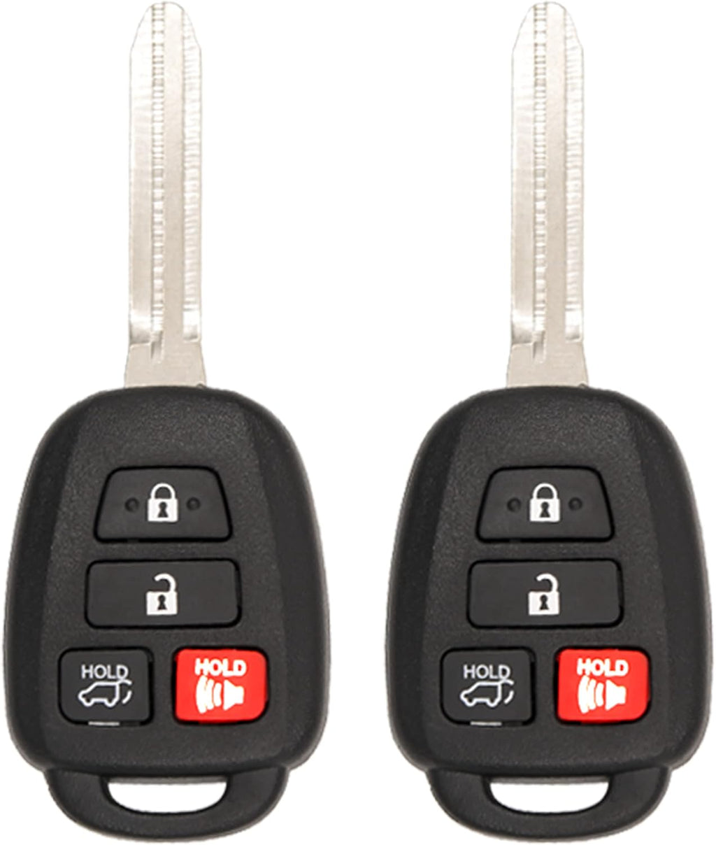 Keyless2Go Replacement 4 Button Remote Key Toyota RAV4 H Chip Pack of 2 D494