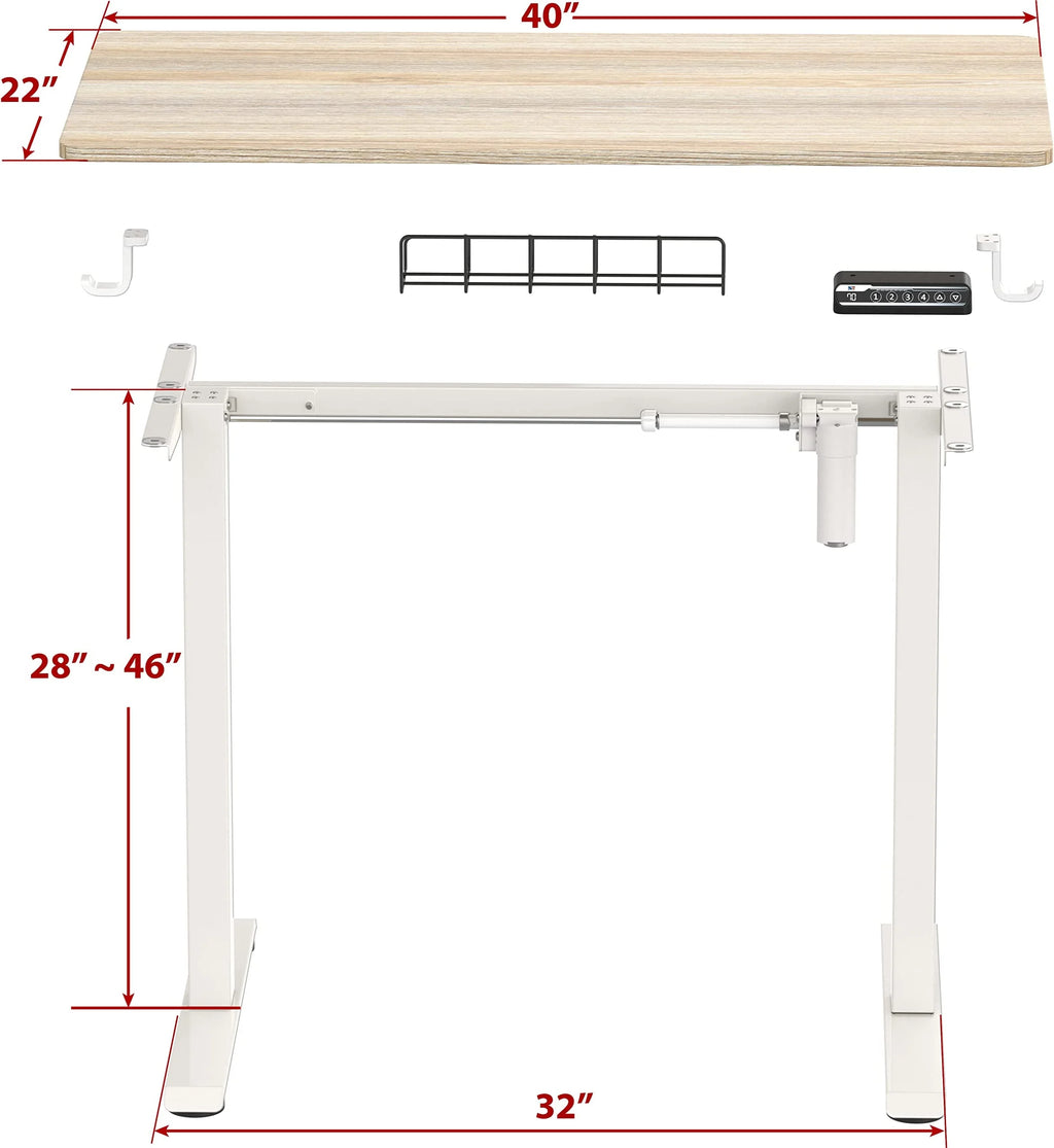 Maple Electric Height Adjustable Desk W8430