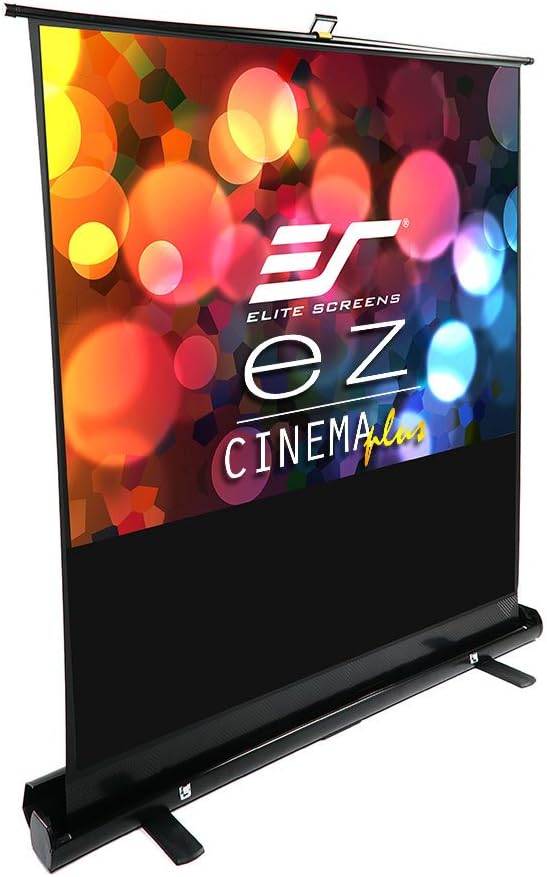 84-inch 16:9 Manual Floor Pull Up Projector Screen with Carrying Bag A3300