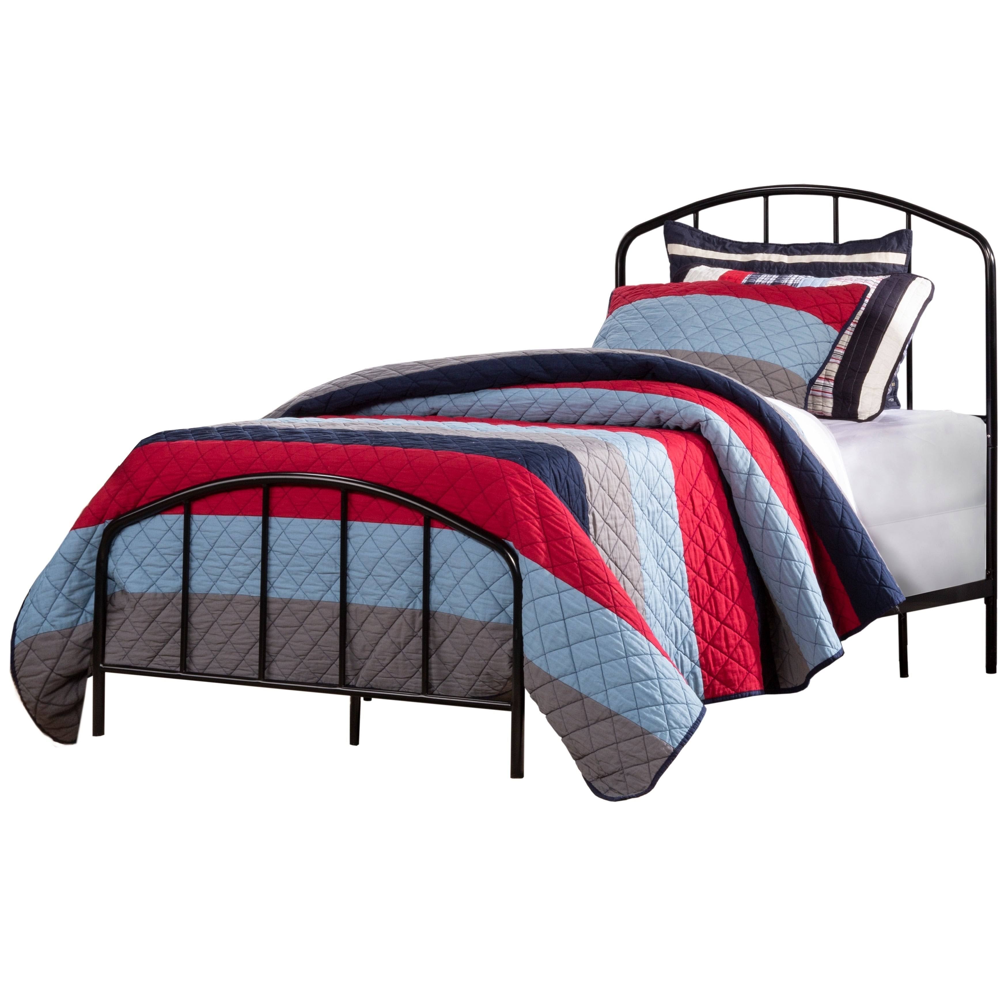 Black Metal Bed with Arched Spindle Design Queen P913