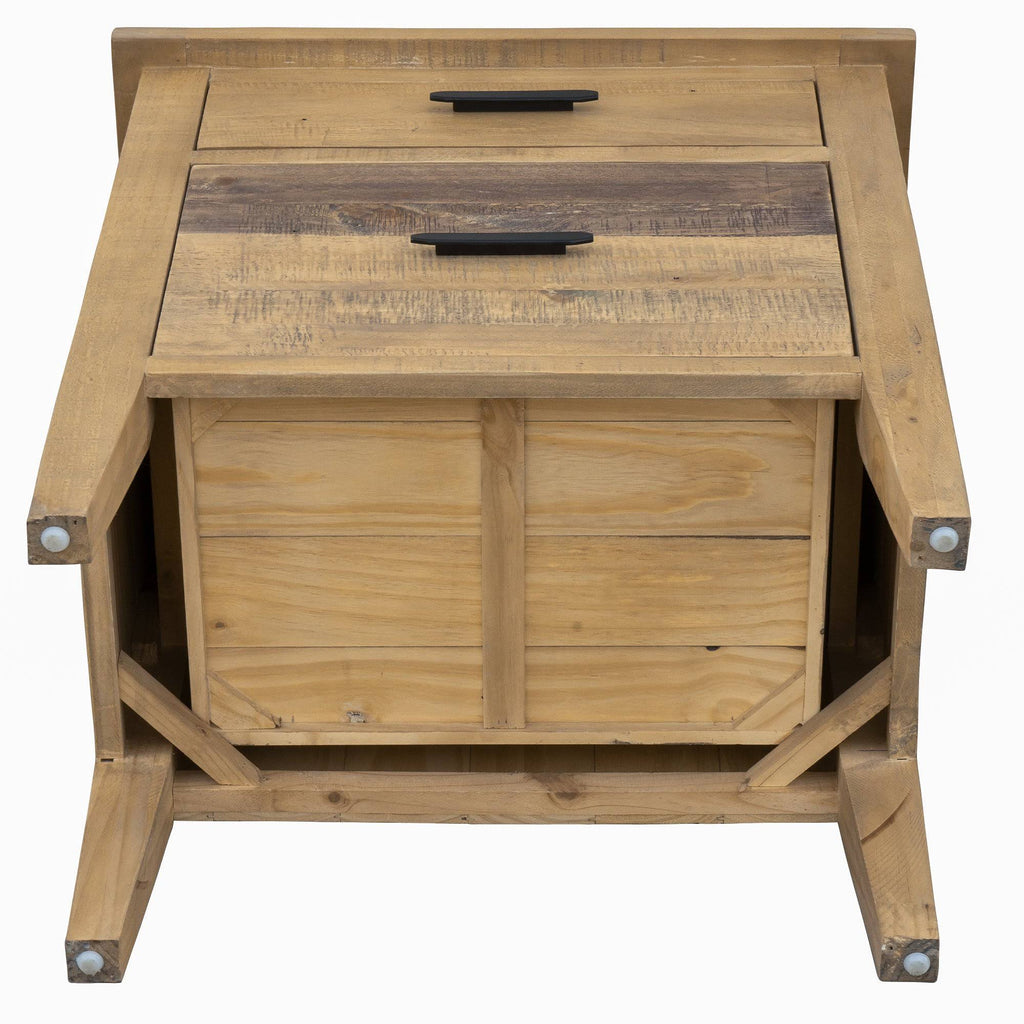 Reclaimed Wood Filing Cabinet with Two Drawers T733784