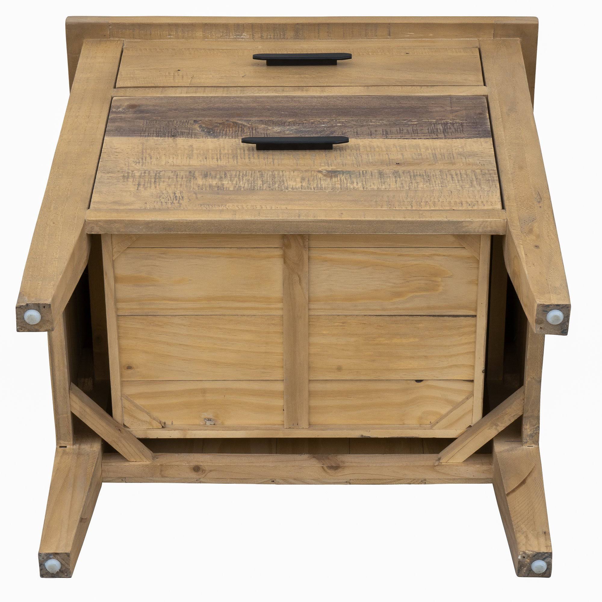 Reclaimed Wood Filing Cabinet with Two Drawers T733784
