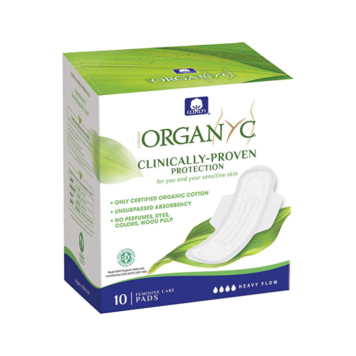 Organic Pads Ultra Thin with Wings Heavy Flow x 10 Pack Q415992