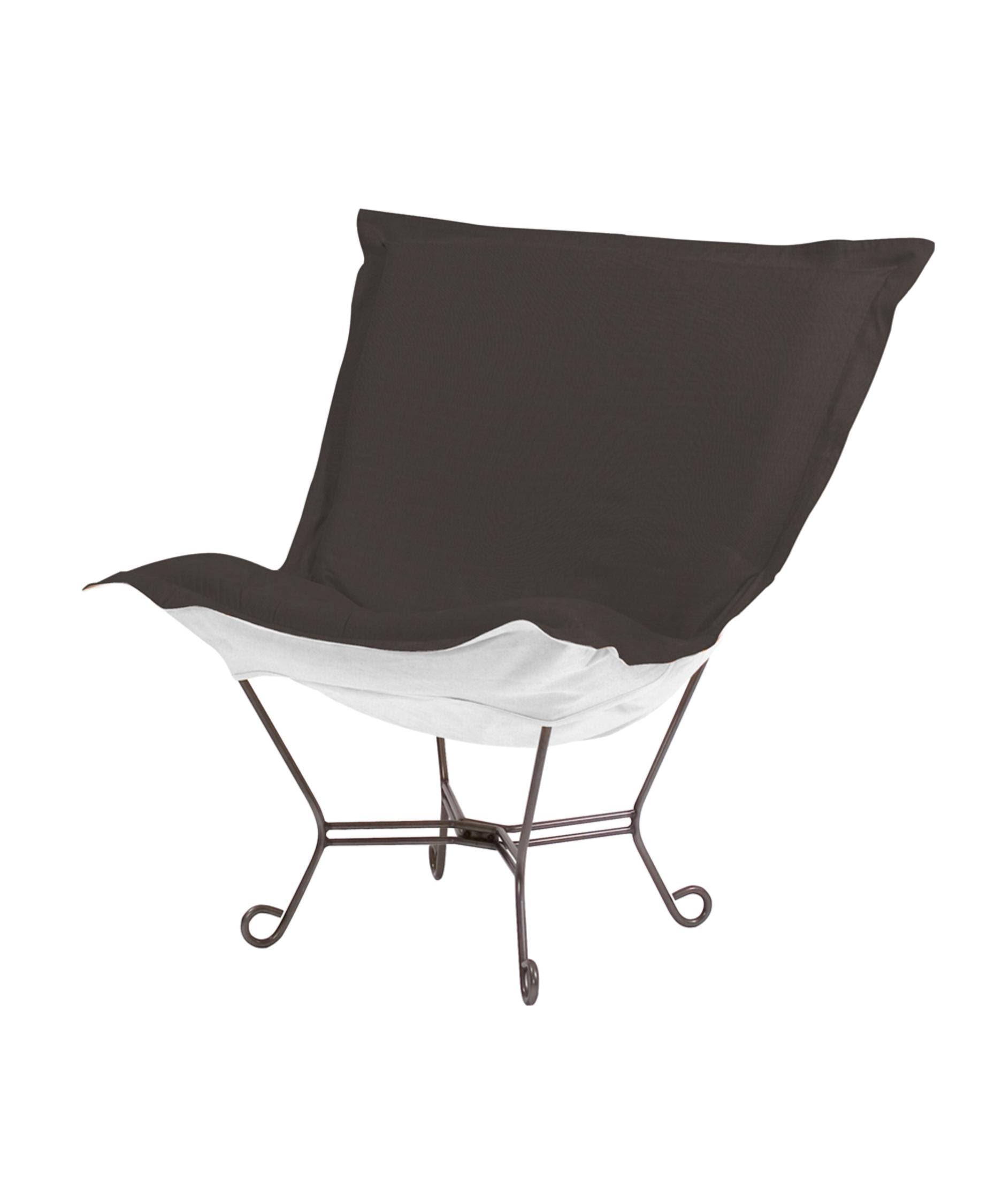 Scroll Puff Chair Charcoal Titanium Frame W249843