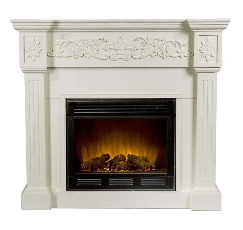 Espresso Carved Electric Fireplace J562