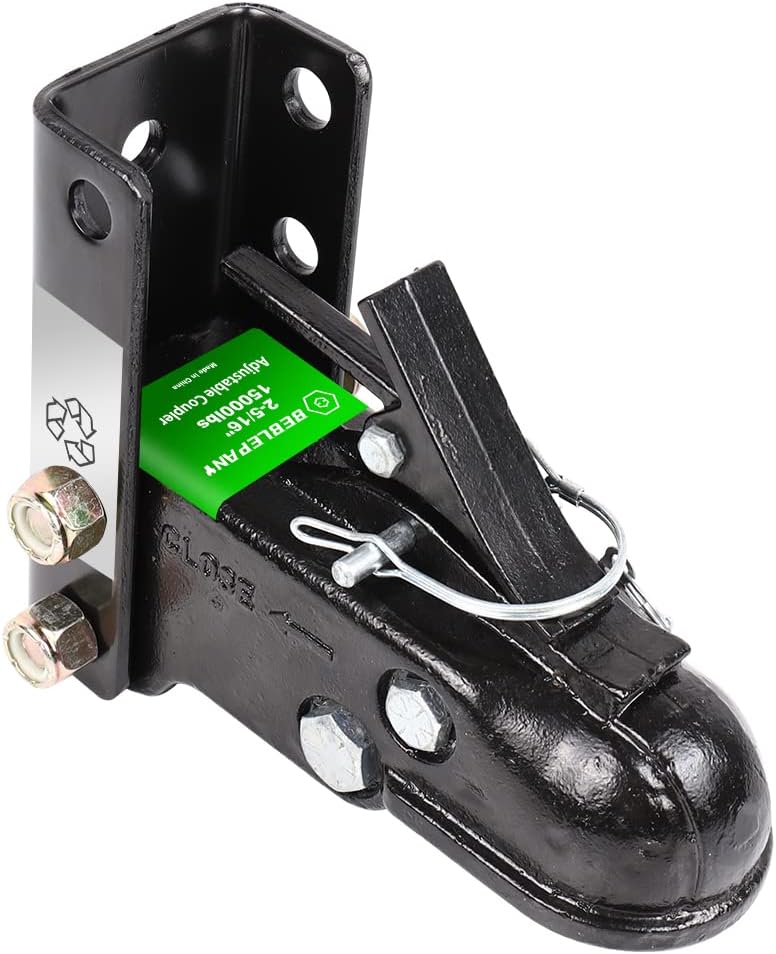 Adjustable Cast Trailer Coupler 15000lbs with Channel and Fasteners O57018